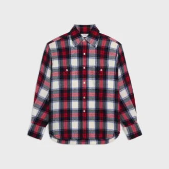 Camisa de cachemira a cuadros