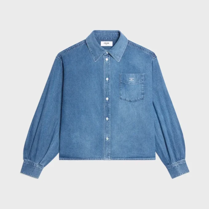 Camisa de denim de algodón Camisa de denim de algodón