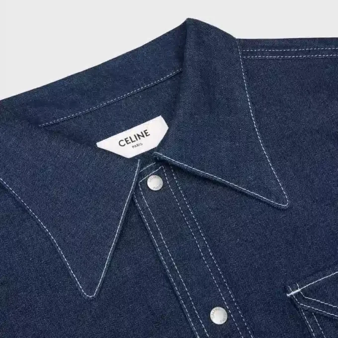 Camisa de denim de algodón Camisa de denim de algodón
