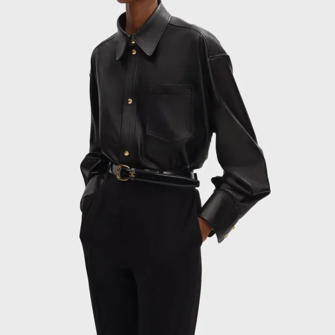Camisa de piel de cordero suave Camisa de piel de cordero suave