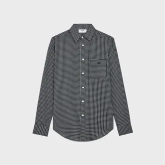Camisa holgada de algodón a cuadros