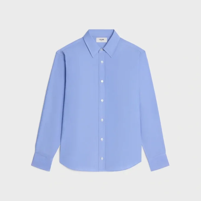 Camisa holgada de popelín de algodón