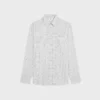 Camisa holgada de sarga de algodón a cuadros Camisa holgada de sarga de algodón a cuadros