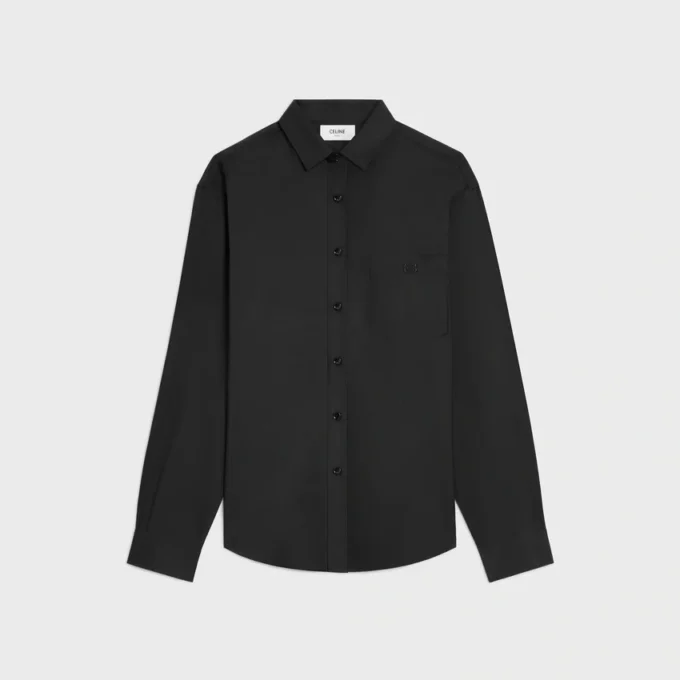 Camisa holgada en sarga de seda Camisa holgada en sarga de seda