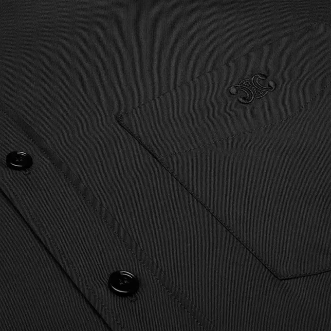 Camisa holgada en sarga de seda Camisa holgada en sarga de seda