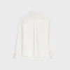 Camisa Lavalliere en sarga de seda Camisa Lavalliere en sarga de seda