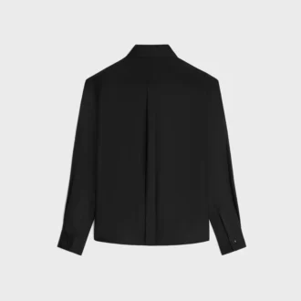 Camisa Lavalliere en sarga de seda Camisa Lavalliere en sarga de seda