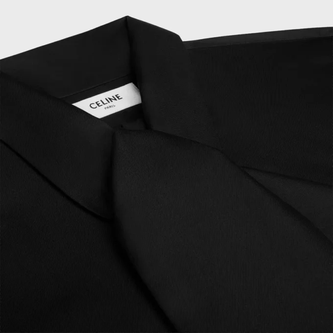Camisa Lavalliere en sarga de seda