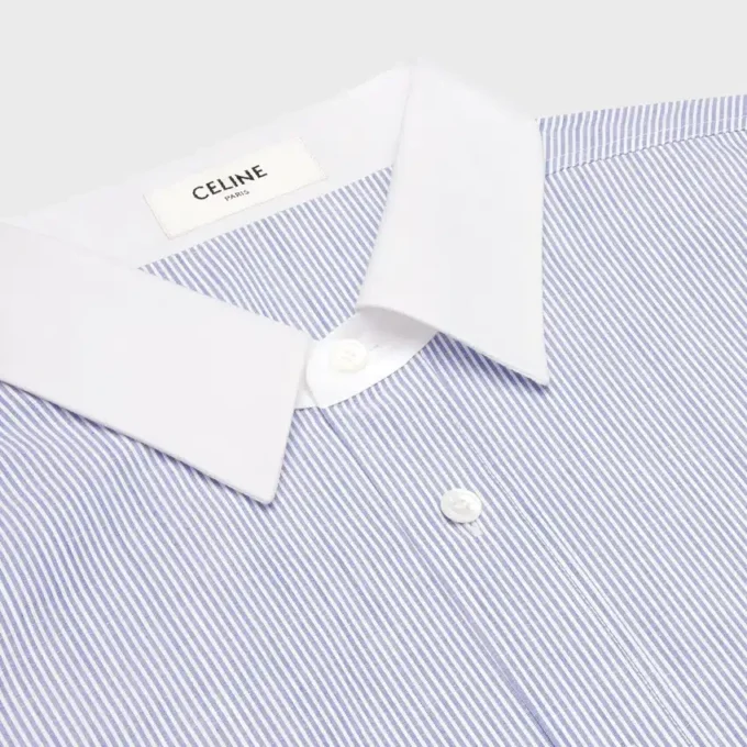 Camisa oversize de algodón cambray a rayas Camisa oversize de algodón cambray a rayas