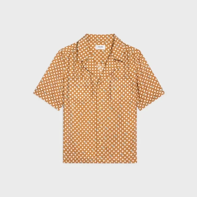 Camisa tipo pijama en sarga de seda Camisa tipo pijama en sarga de seda