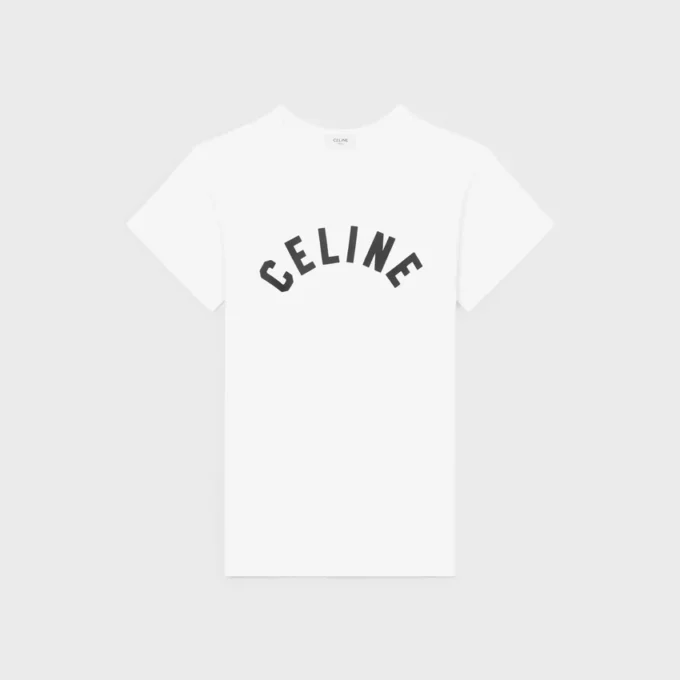 Camiseta clásica de jersey de algodón acanalado