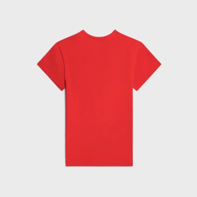 Camiseta clásica de jersey de algodón acanalado