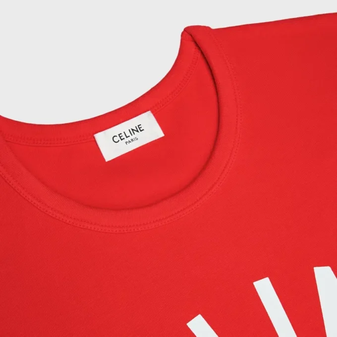 Camiseta clásica de jersey de algodón acanalado