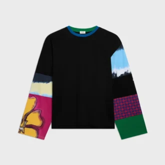 Camiseta de manga larga en jersey de algodón