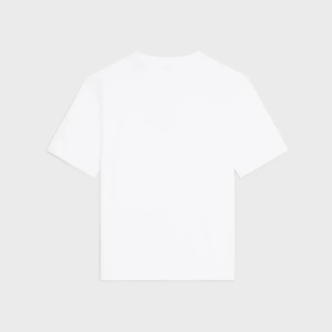 Camiseta holgada de jersey de algodón Camiseta holgada de jersey de algodón