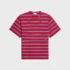 Camiseta regular de jersey de algodón a rayas Camiseta regular de jersey de algodón a rayas