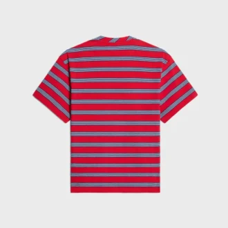 Camiseta regular de jersey de algodón a rayas