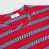 Camiseta regular de jersey de algodón a rayas Camiseta regular de jersey de algodón a rayas