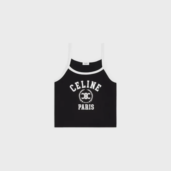 Camiseta sin mangas CELINE en jersey de algodón Camiseta sin mangas CELINE en jersey de algodón