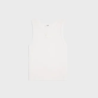 Camiseta sin mangas Triomphe de algodón acanalado Camiseta sin mangas Triomphe de algodón acanalado