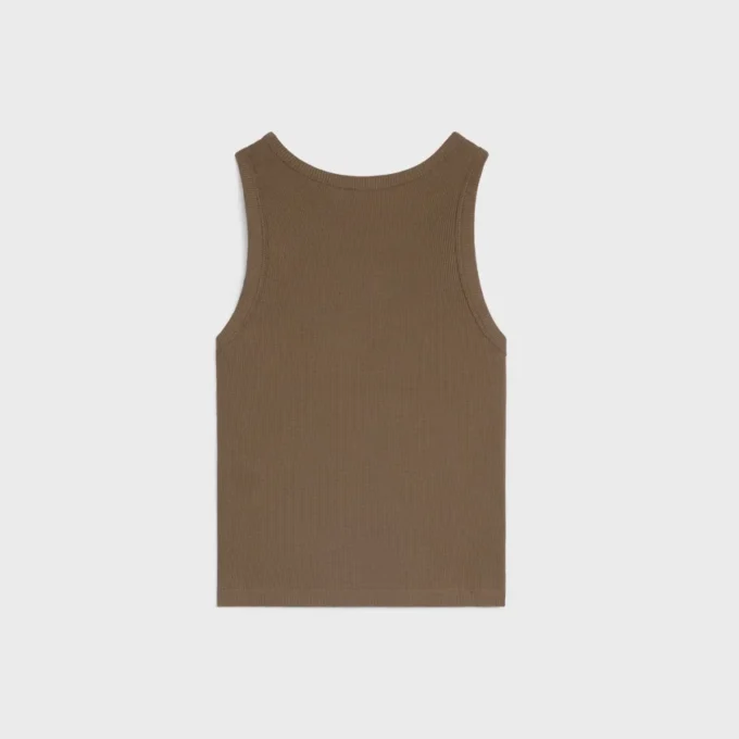 Camiseta sin mangas Triomphe de algodón acanalado