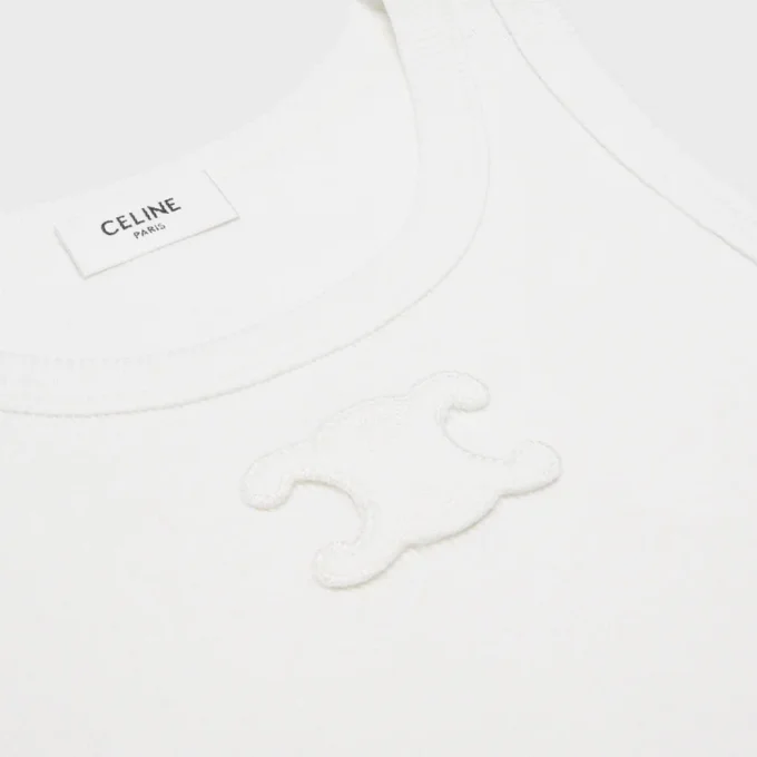Camiseta sin mangas Triomphe de algodón acanalado