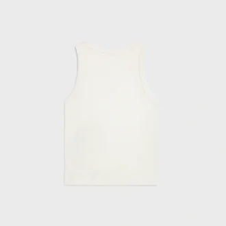 Camiseta sin mangas Triomphe de algodón acanalado y seda