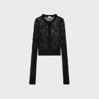 Cardigan de croché de algodón