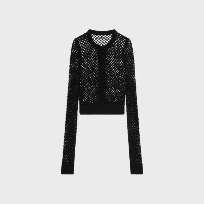 Cardigan de croché de algodón Cardigan de croché de algodón