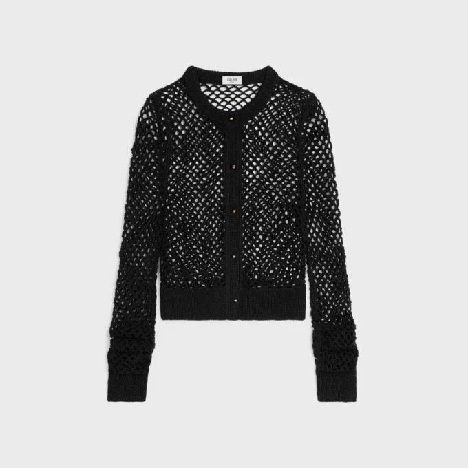 Cardigan de croché de algodón Cardigan de croché de algodón