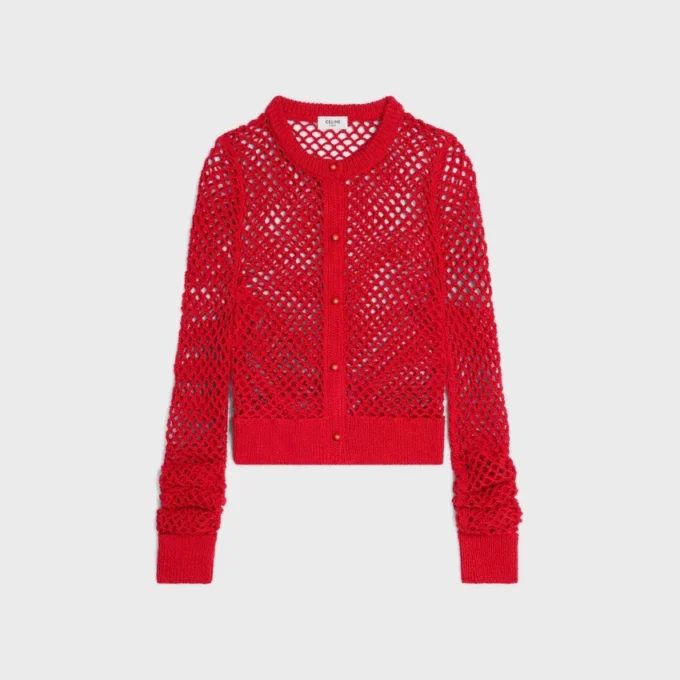 Cardigan de croché de algodón