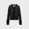 Cardigan de croché de algodón Cardigan de croché de algodón