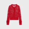 Cardigan de croché de algodón