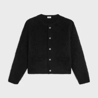 Cardigan de mohair cepillado