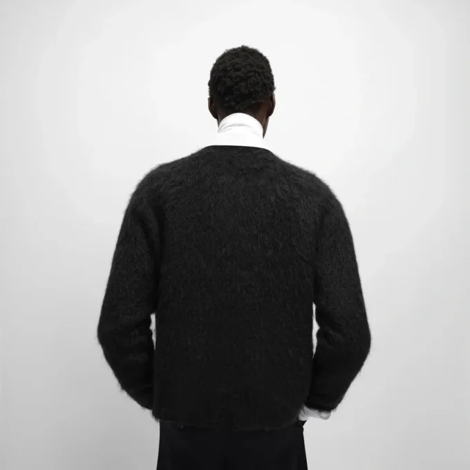 Cardigan de mohair cepillado Cardigan de mohair cepillado