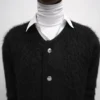 Cardigan de mohair cepillado Cardigan de mohair cepillado