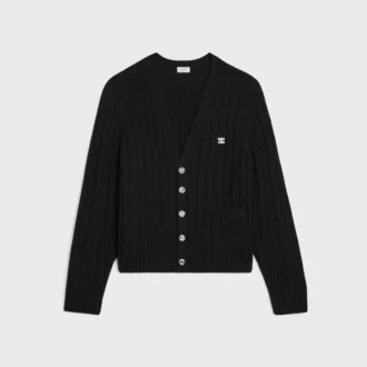 Cardigan Triomphe de cachemira con punto trenzado