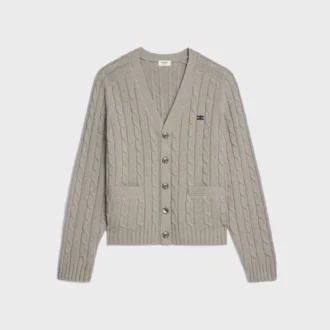 Cardigan Triomphe de cachemira con punto trenzado