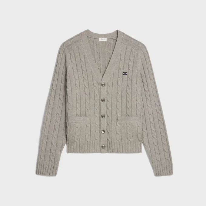 Cardigan Triomphe de cachemira con punto trenzado Cardigan Triomphe de cachemira con punto trenzado