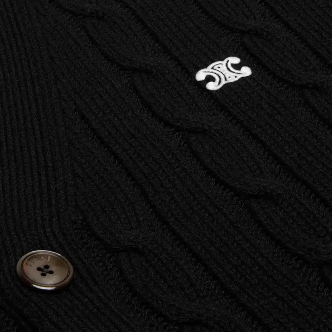 Cardigan Triomphe de cachemira con punto trenzado Cardigan Triomphe de cachemira con punto trenzado