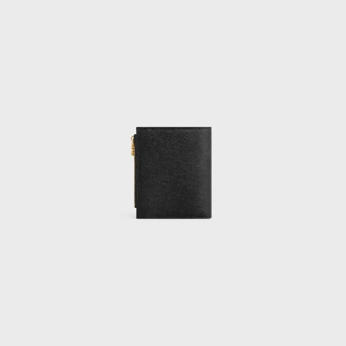 Cartera compacta Triomphe Charms en piel de becerro granulada Cartera compacta Triomphe Charms en piel de becerro granulada