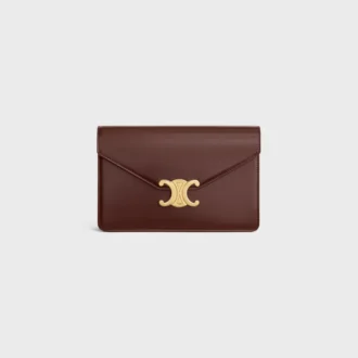 Cartera con cadena Margo en piel de becerro brillante
