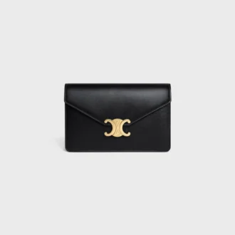 Cartera con cadena Margo en piel de becerro brillante
