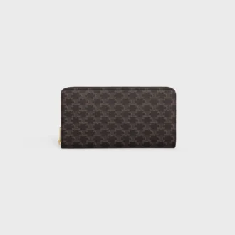 Cartera grande con cremallera en Triomphe Canvas