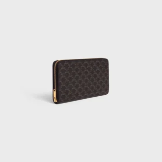 Cartera grande con cremallera en Triomphe Canvas