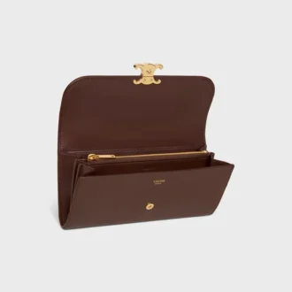Cartera grande Triomphe en piel de becerro brillante Cartera grande Triomphe en piel de becerro brillante