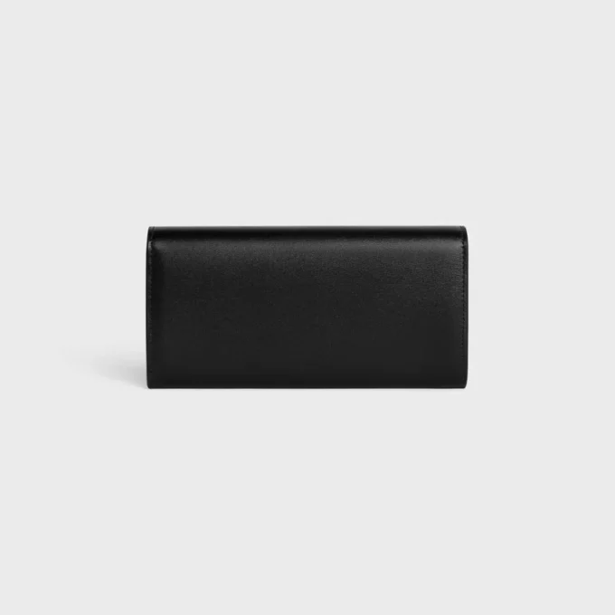 Cartera grande Triomphe en piel de becerro brillante Cartera grande Triomphe en piel de becerro brillante