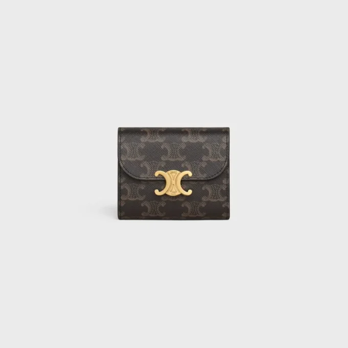 Cartera pequeña con solapa Triomphe Canvas Cartera pequeña con solapa Triomphe Canvas