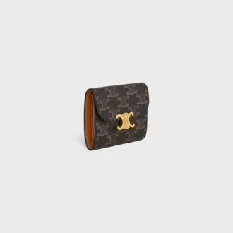 Cartera pequeña con solapa Triomphe Canvas