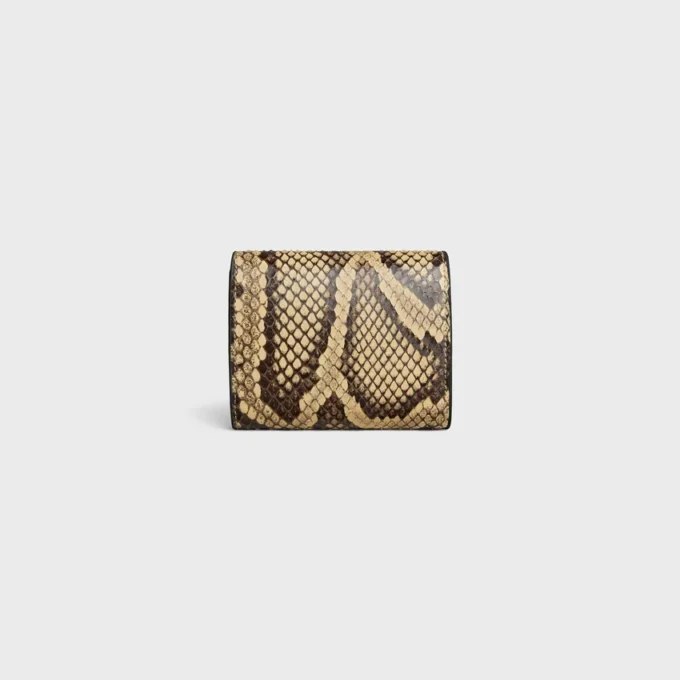Cartera pequeña con solapa Triomphe en pitón Cartera pequeña con solapa Triomphe en pitón